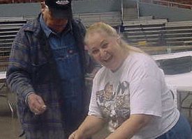 Ellyn Karr with Bob Jones, club members