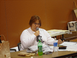 Announcer Leigh Sorokin