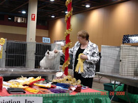 Judge Hilary Helmrich awarding prize