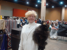 Sharon Rodgers and her Black Persian